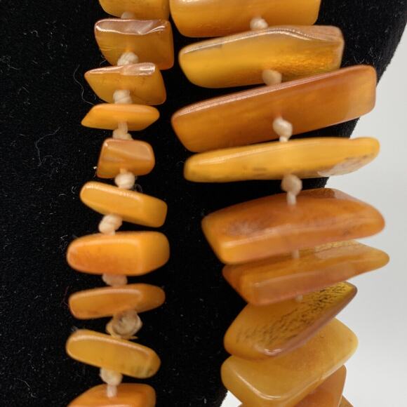 Vintage Butterscotch Natural Graduated Amber Necklace 54” 78 Grams Estate - Picture 2 of 6